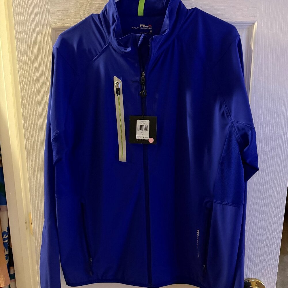 Ralph Lauren Jacket Mens M Blue RLX Casual Windbreaker Lightweight Zip Up NWT